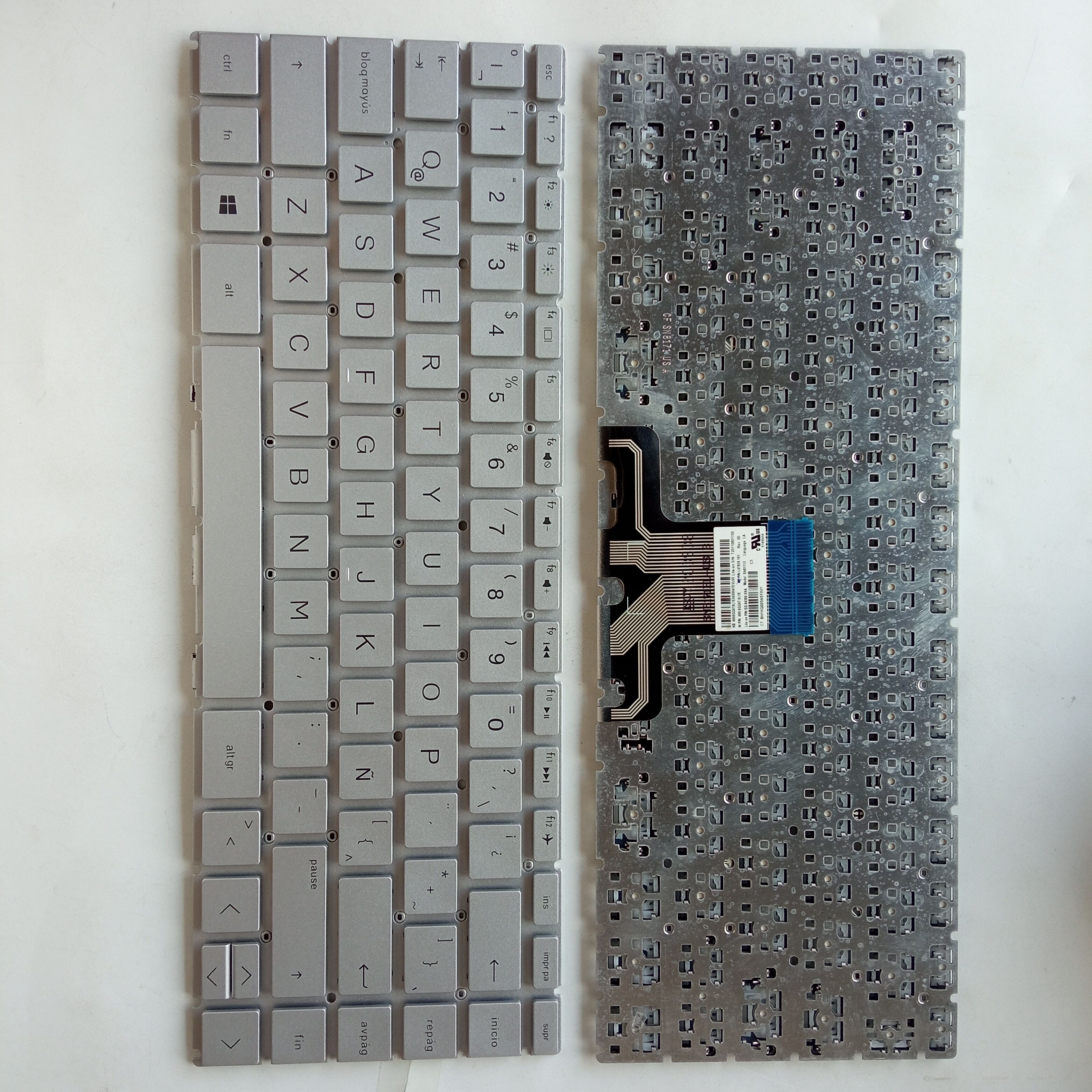 Picture of New Replacement Laptop Keyboard For HP 14-CE small carriage return SILVER LA Layout